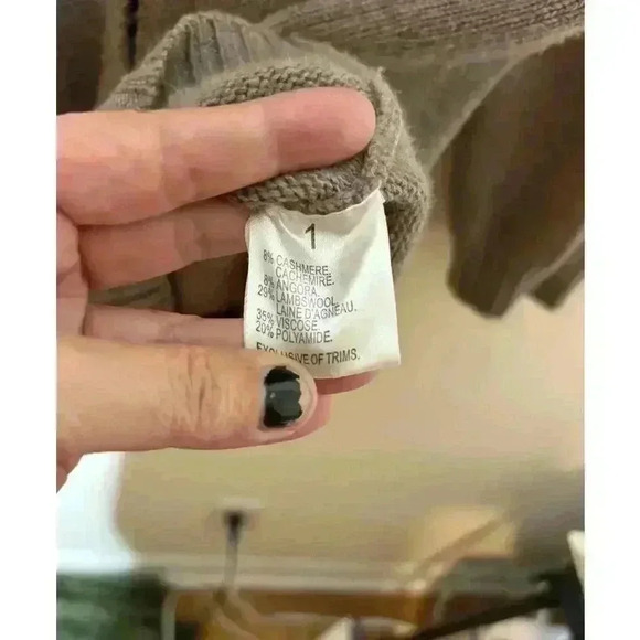 Nougat London Women 1 Cashmere/Angora Blend Sweater Quiet Luxury Long Sleeve - Picture 5 of 10